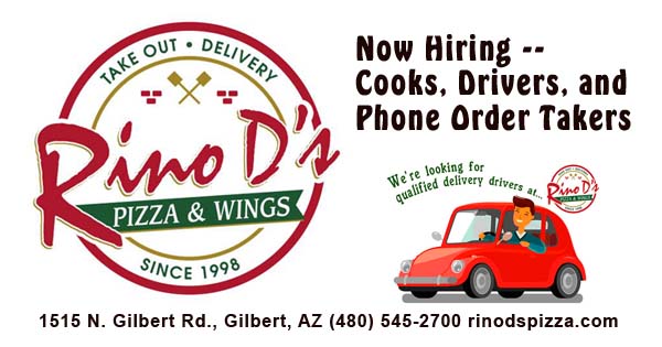 Rino D's Pizza & Wings is now hiring 2019